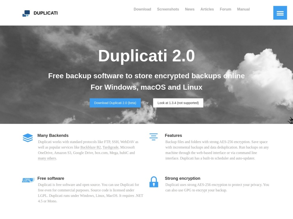 https://www.duplicati.com/